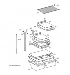 WR32X1470 Shelf Glass (242) / стекло над ящиками